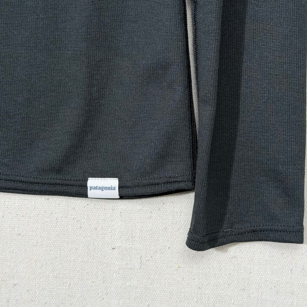 Patagonia Capilene 2 Base Layer Women L Black Long Sleeve V-Neck Polartec top - Picture 5 of 10